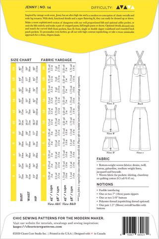 Closet Core Patterns | Jenny Overalls - MaaiDesign