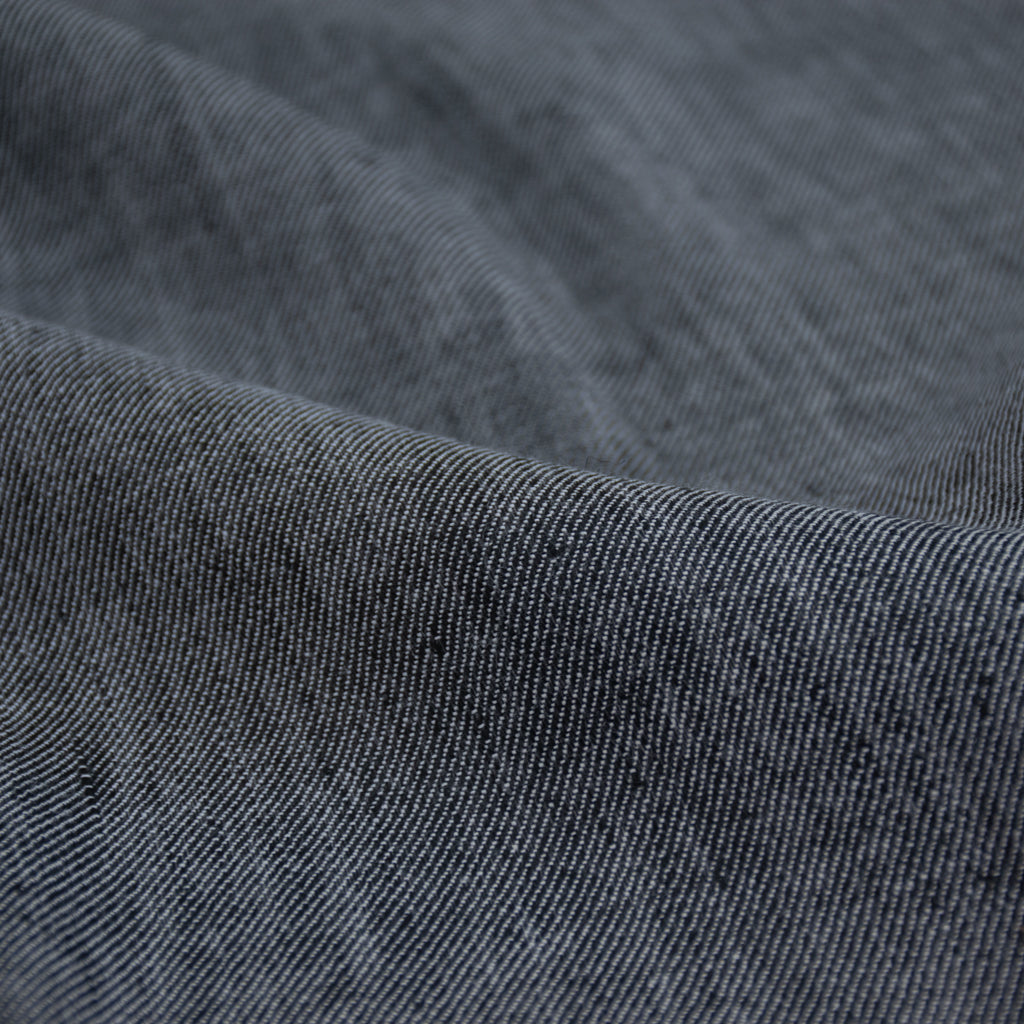 Linen Cotton Stretch Twill - Black