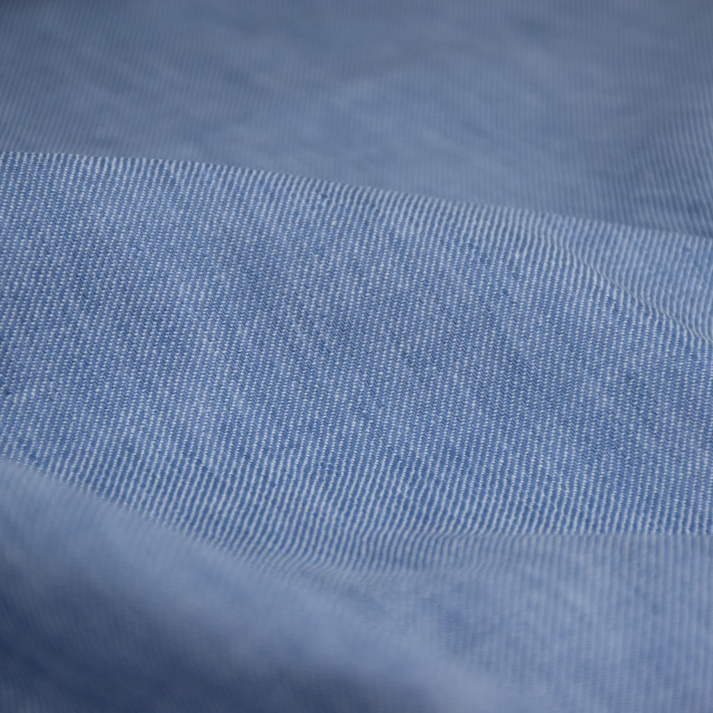 Linen Cotton Stretch Twill - Faded Denim