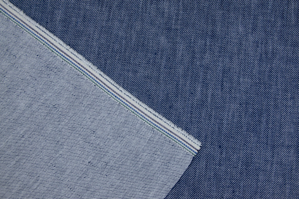 Linen Cotton Stretch Twill - Navy