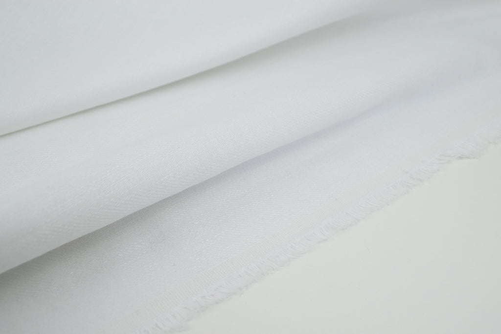 Linen Cotton Stretch Twill - White