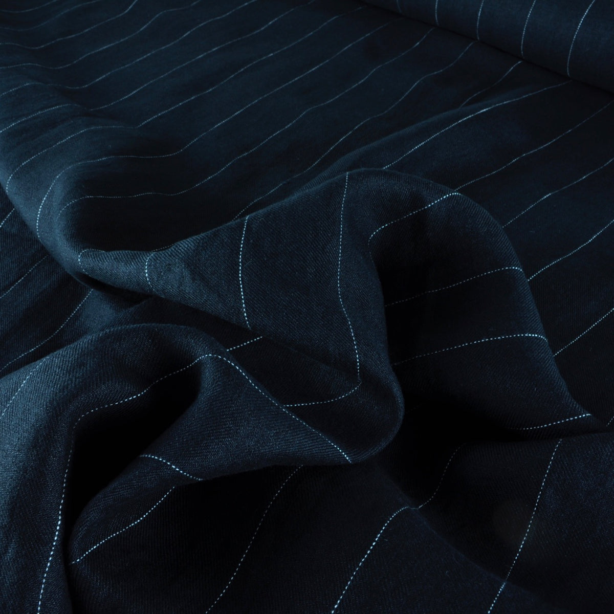 Linen - Black Pin Stripe - MaaiDesign