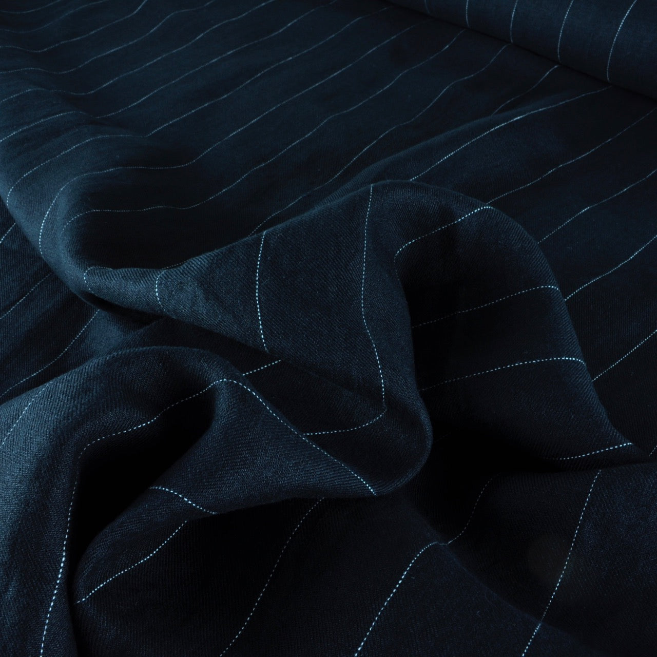 Linen - Black Pin Stripe - MaaiDesign