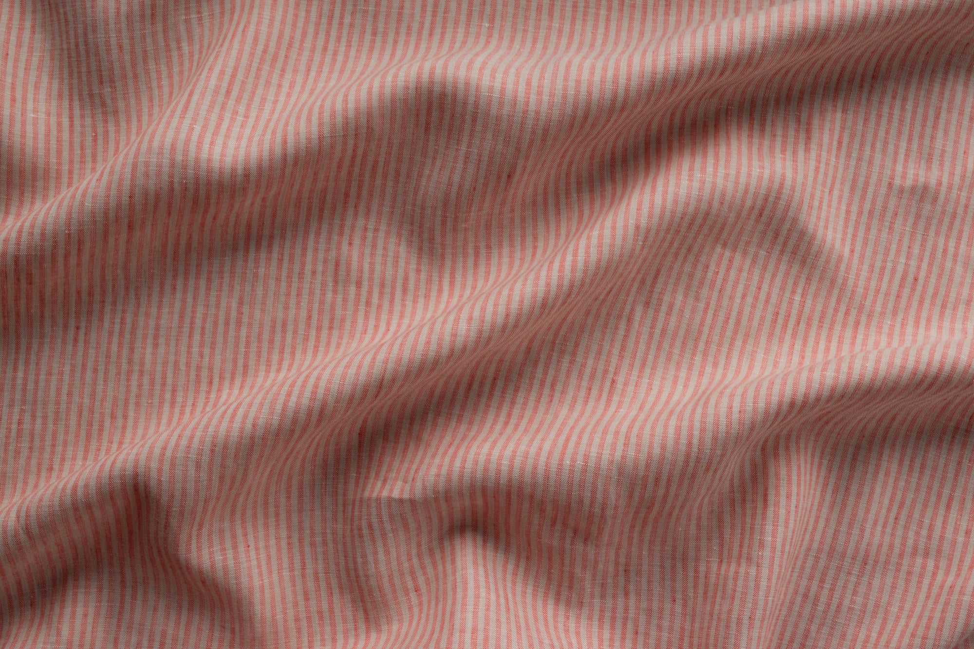 Stripe Linen - Coral