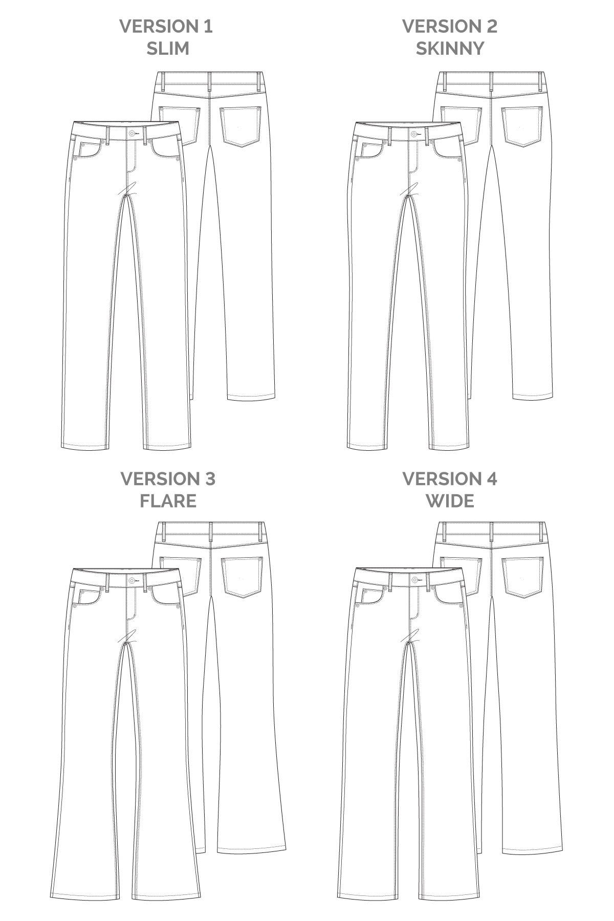 Ash Jeans (4 in 1!) | Megan Nielsen - MaaiDesign