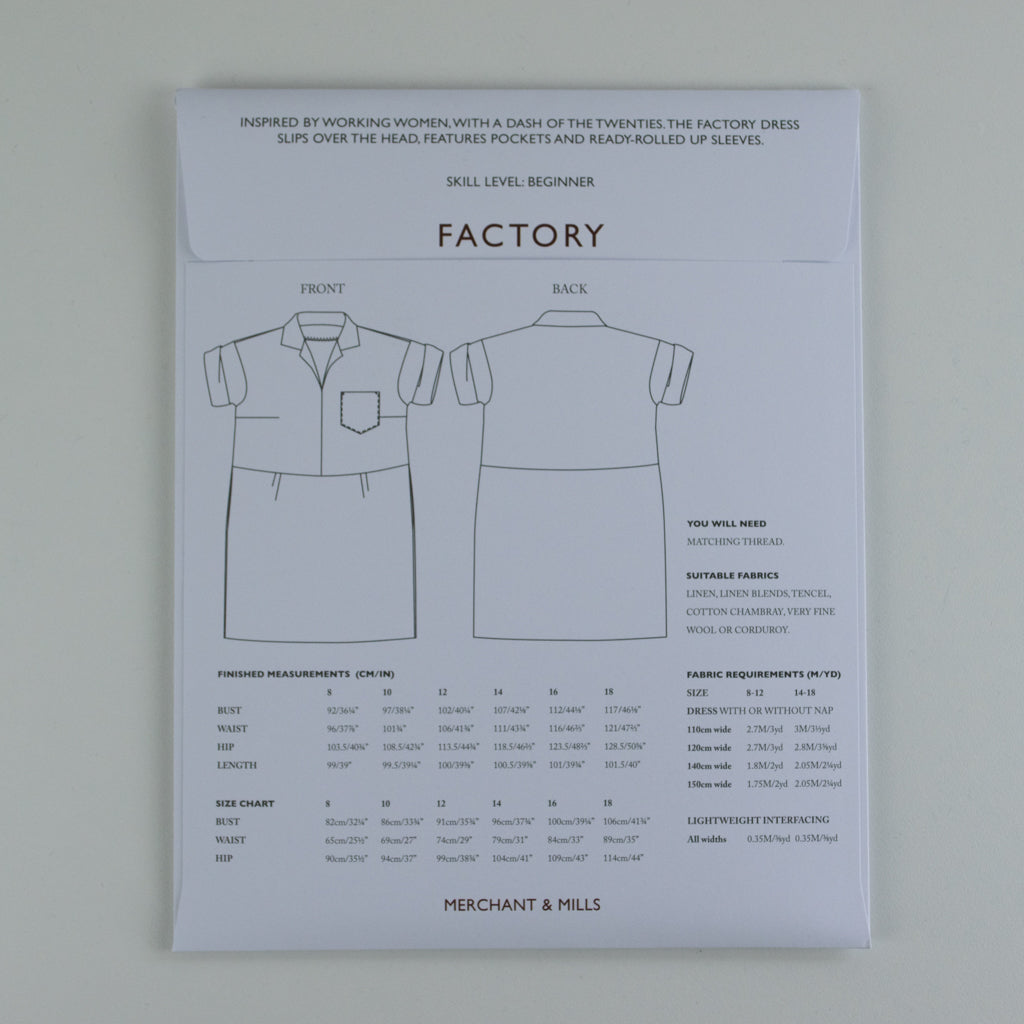 Factory Dress - UK 8-18 - Sewing Pattern | Merchant &amp; Mills