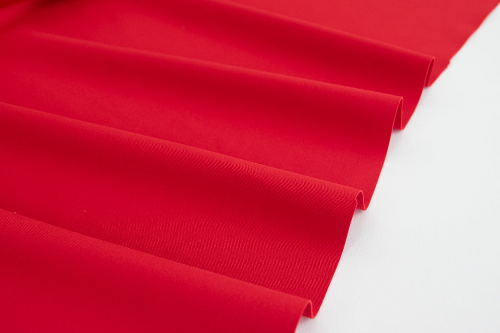 Recycled Eco Matt Sports Lycra - Running Red