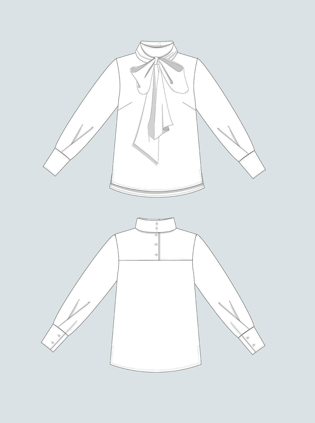 Tie Bow Blouse - The Assembly Line - MaaiDesign