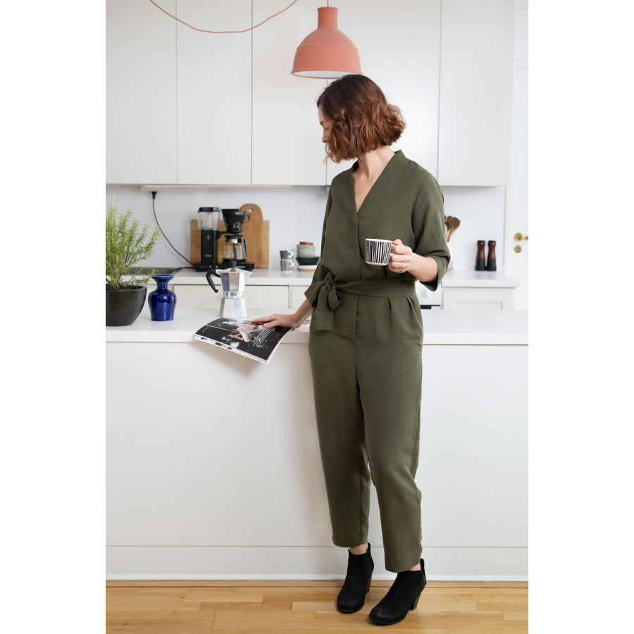 V-Neck Jumpsuit - The Assembly Line - MaaiDesign