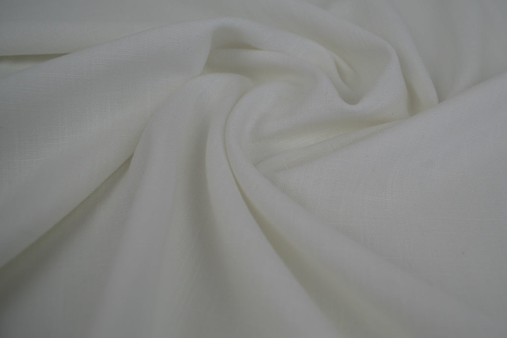 Viscose Linen Noil - Pearl White