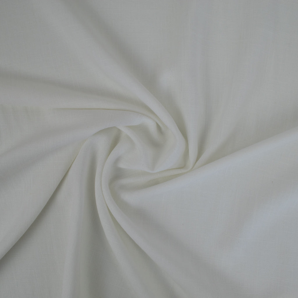 Viscose Linen Noil - Pearl White
