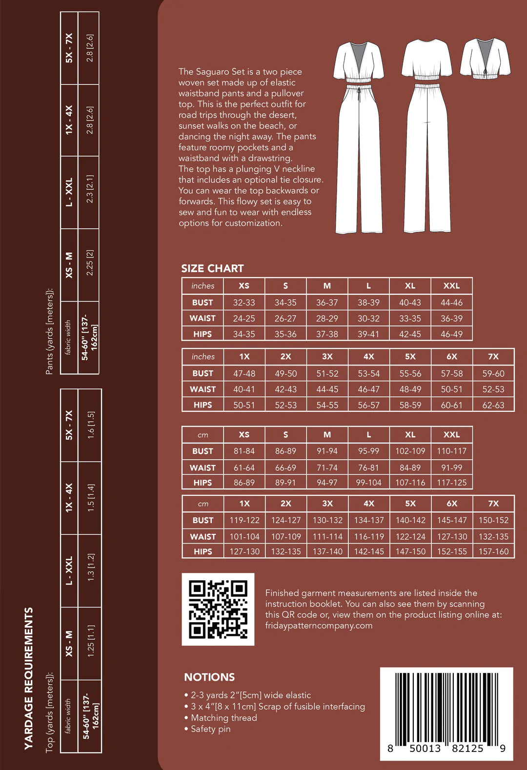 Saguaro Set - Sewing Pattern | Friday Pattern Company