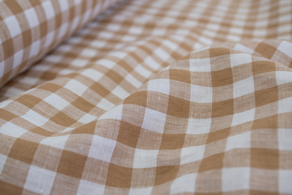 Gingham Linen - Ochre