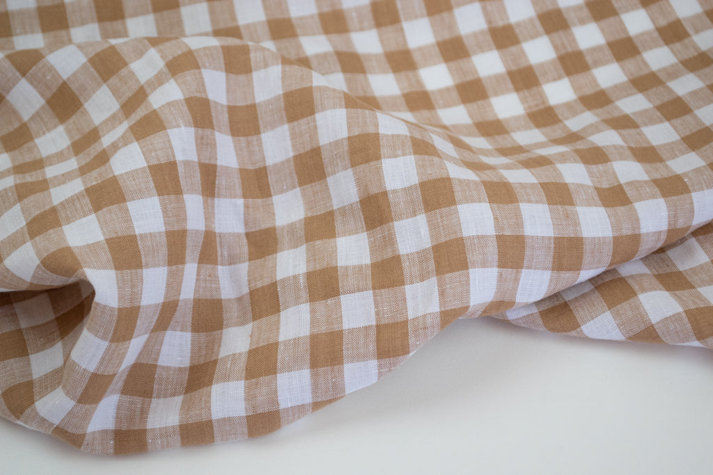 Gingham Linen - Ochre
