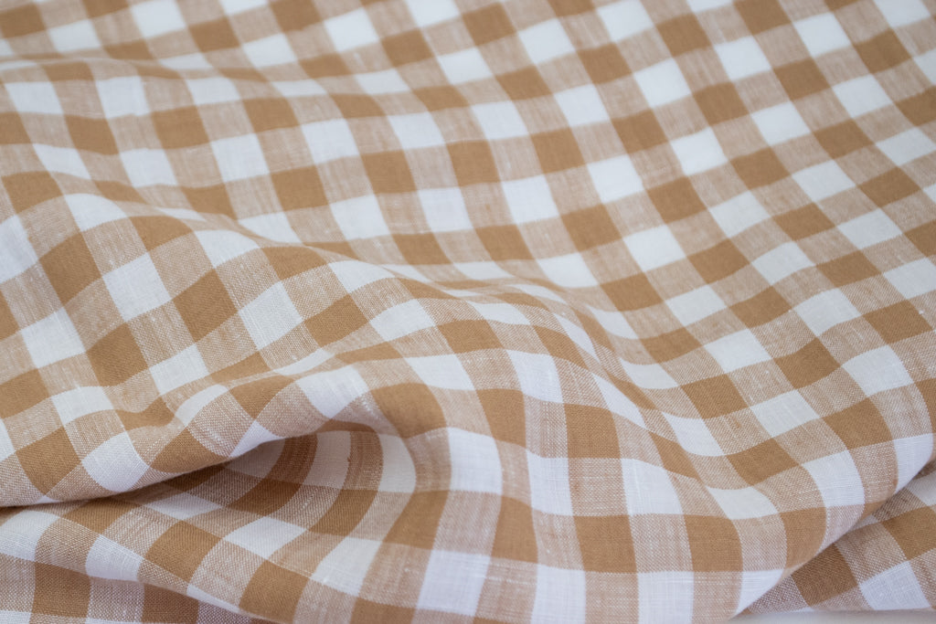 Gingham Linen - Ochre