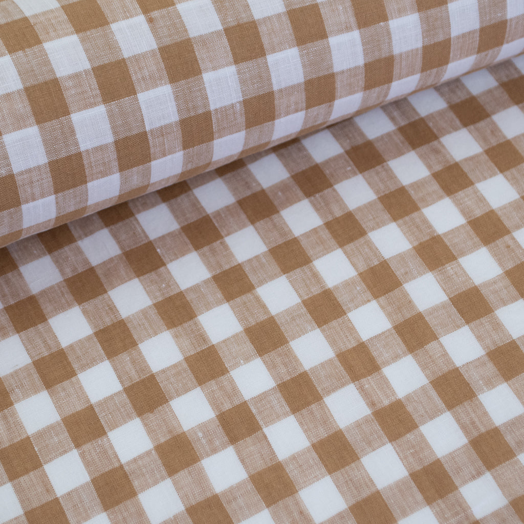 Gingham Linen - Ochre