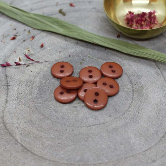 Atelier Brunette - Classic Shine Buttons - Chestnut - 10mm - MaaiDesign