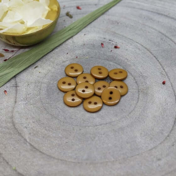 Atelier Brunette - Classic Shine Buttons - Ochre - 10mm - MaaiDesign