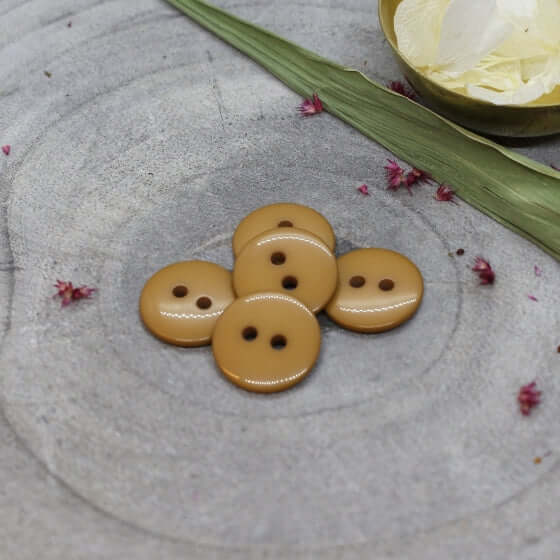 Atelier Brunette - Classic Shine Buttons - Ochre - 10mm - MaaiDesign