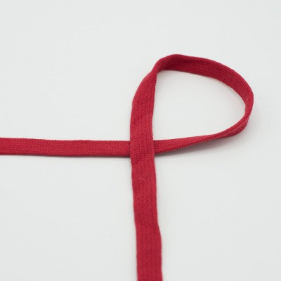 Flat Drawstring Cord - Red