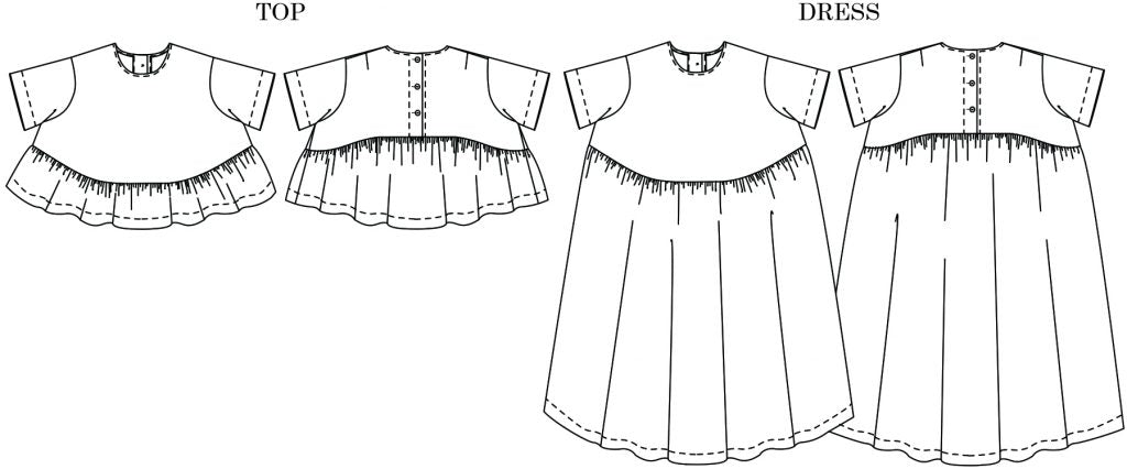 Florence Top &amp; Dress - UK 6-18 - Sewing Pattern | Merchant &amp; Mills