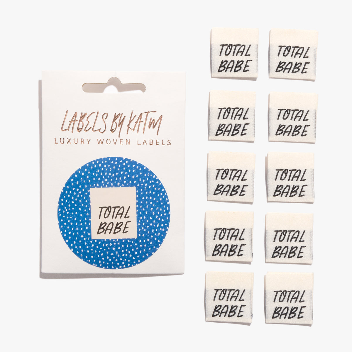 10 Woven Labels - Total Babe