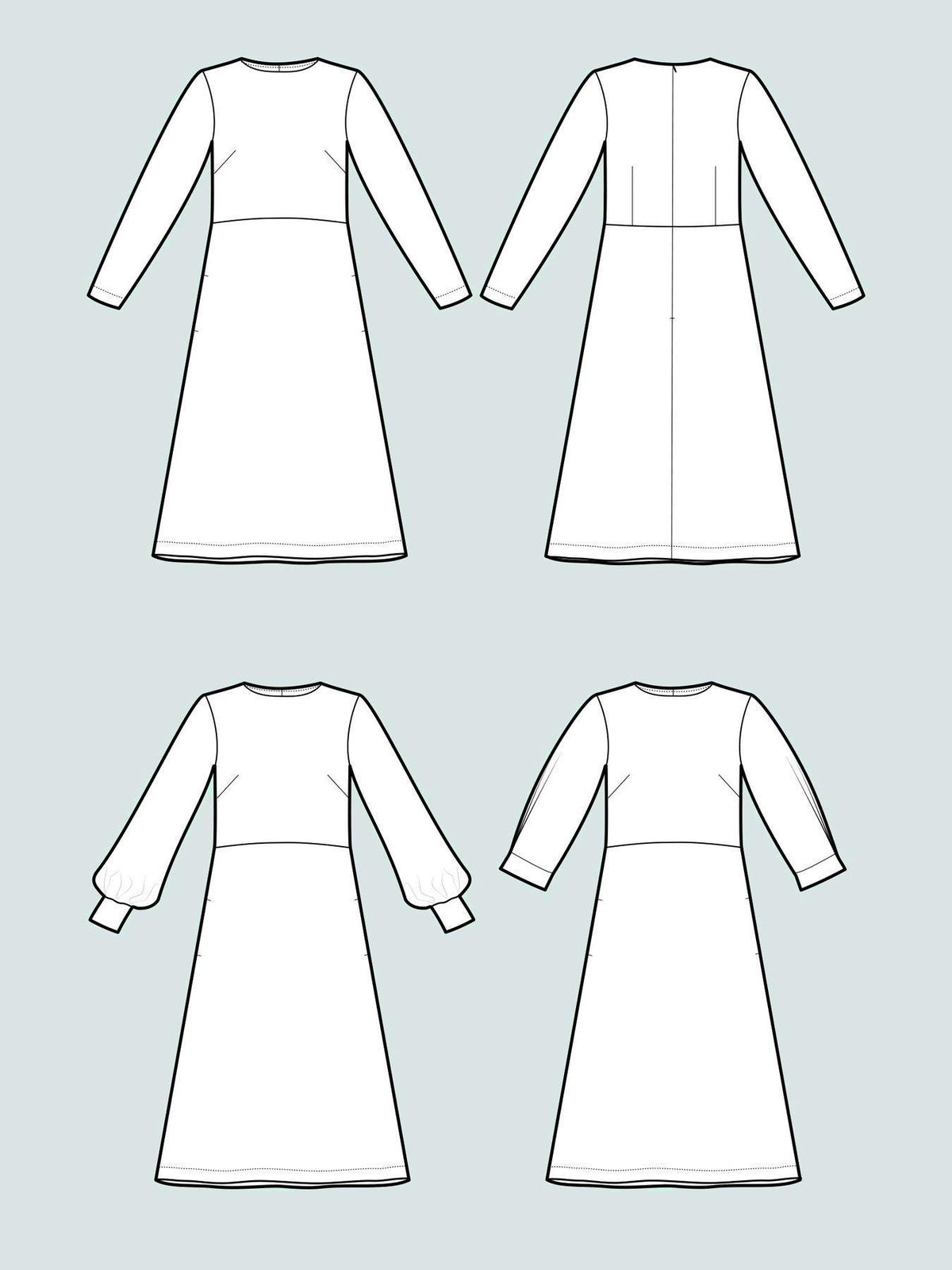 Multi-Sleeve Midi Dress - The Assembly Line - MaaiDesign