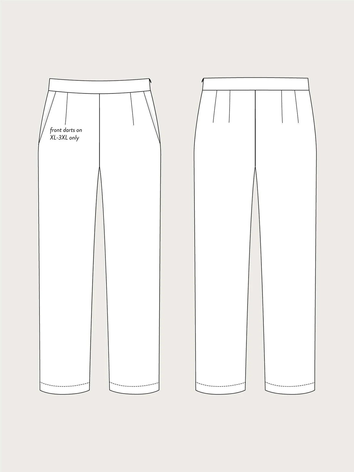Regular Fit Trousers - Sewing Patterns | The Assembly Line