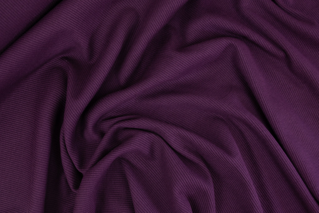 Ribbed Cotton Jersey - Aubergine