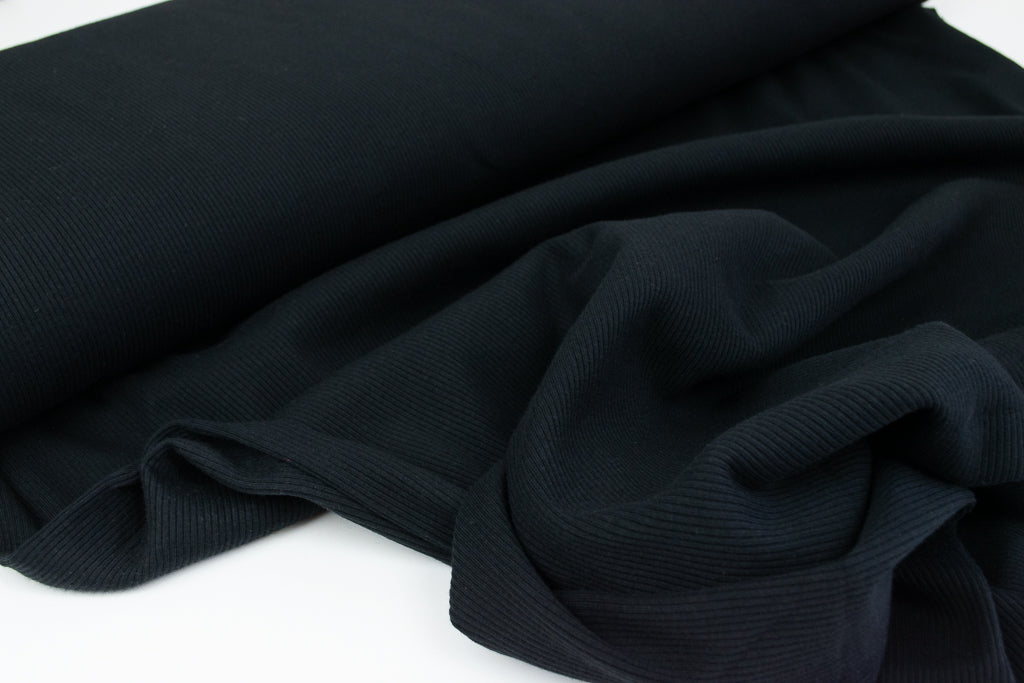 Ribbed Cotton Jersey - Black