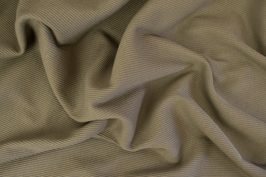 Ribbed Cotton Jersey - Khaki