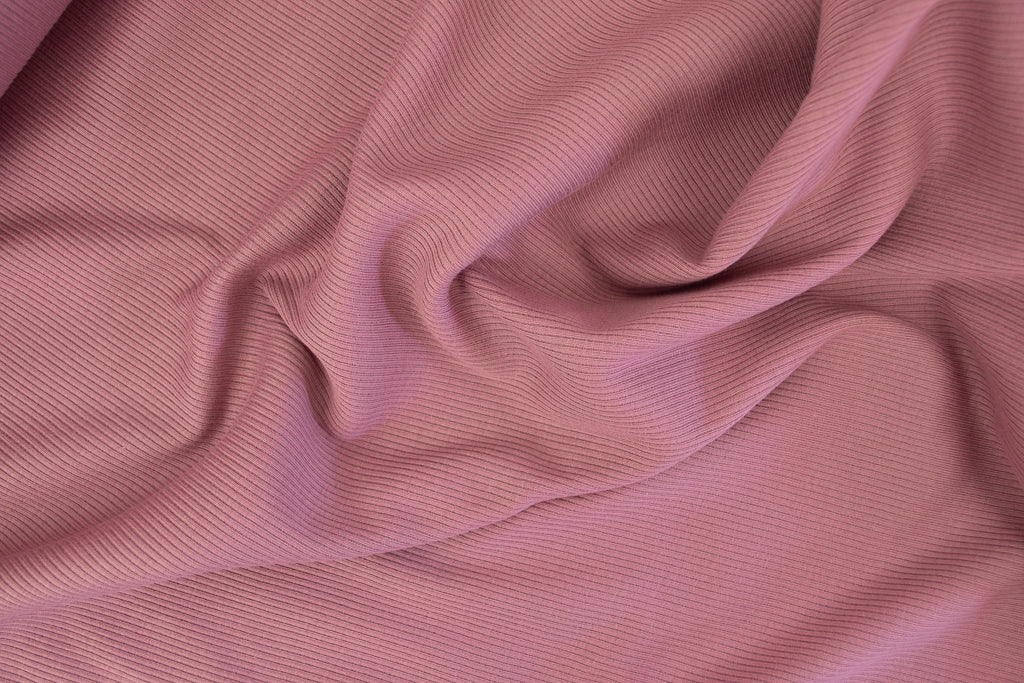 Ribbed Cotton Jersey - Old Rose Pink