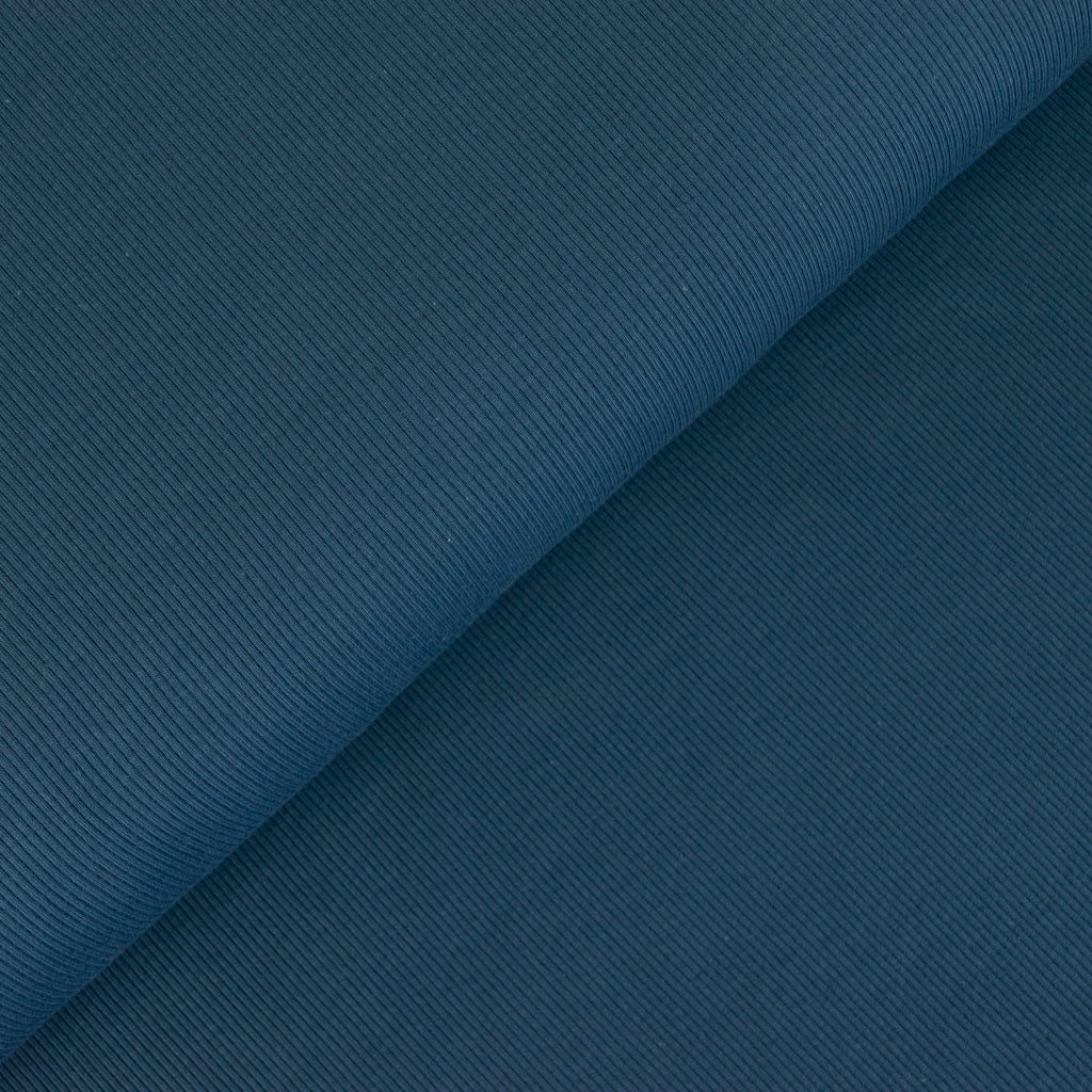 Ribbed Cotton Jersey - Steel Blue