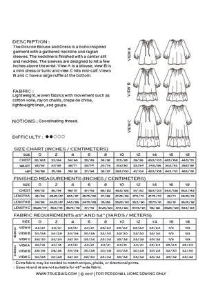 Roscoe Dress / Blouse - True Bias | Sewing Pattern - MaaiDesign